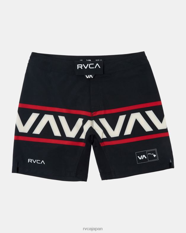 衣類 TP8J983 黒 RVCA 男性 ハワイ ファイト スクラッパー 17 テクニカル ショーツ
