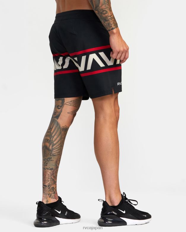 衣類 TP8J983 黒 RVCA 男性 ハワイ ファイト スクラッパー 17 テクニカル ショーツ