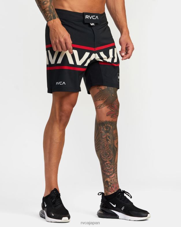衣類 TP8J983 黒 RVCA 男性 ハワイ ファイト スクラッパー 17 テクニカル ショーツ