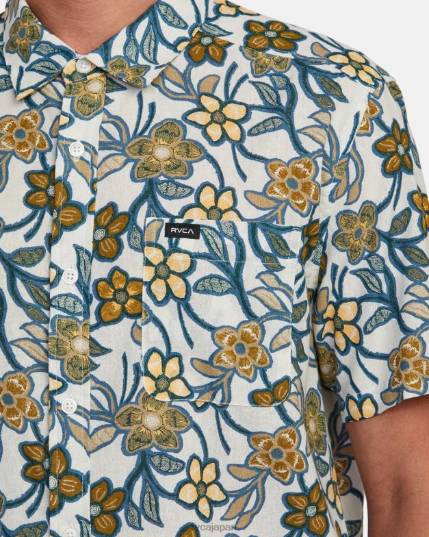衣類 TP8J984 銀漂白剤 RVCA 男性 イブニングフラワーシャツ
