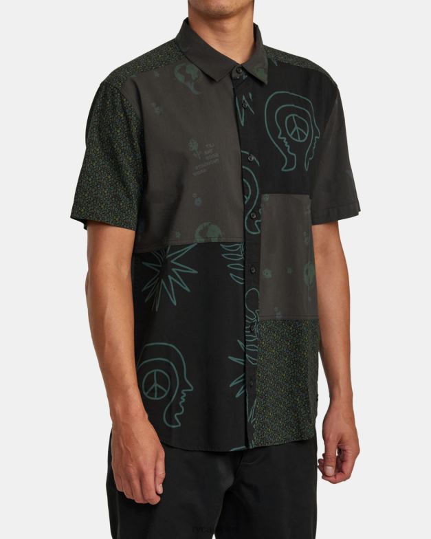 衣類 TP8J990 黒 RVCA 男性 コンピレーション半袖シャツ