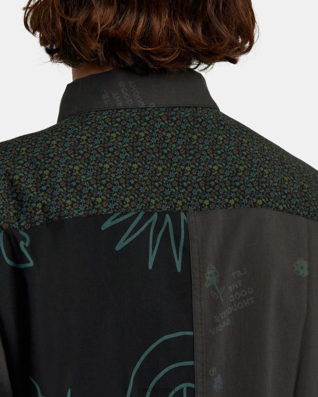 衣類 TP8J990 黒 RVCA 男性 コンピレーション半袖シャツ