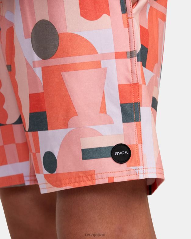 ボトムス TP8J995 フェスタ RVCA ユニセックス ジェシー ブラウン 17 伸縮性ウエスト ボードショーツ