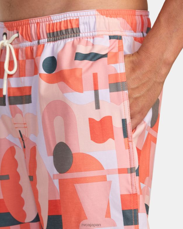 ボトムス TP8J995 フェスタ RVCA ユニセックス ジェシー ブラウン 17 伸縮性ウエスト ボードショーツ