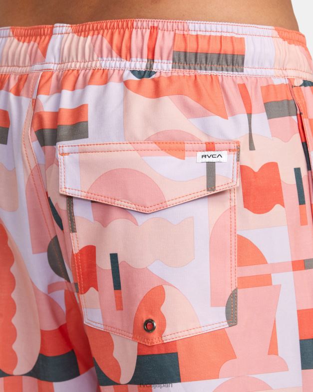 ボトムス TP8J995 フェスタ RVCA ユニセックス ジェシー ブラウン 17 伸縮性ウエスト ボードショーツ