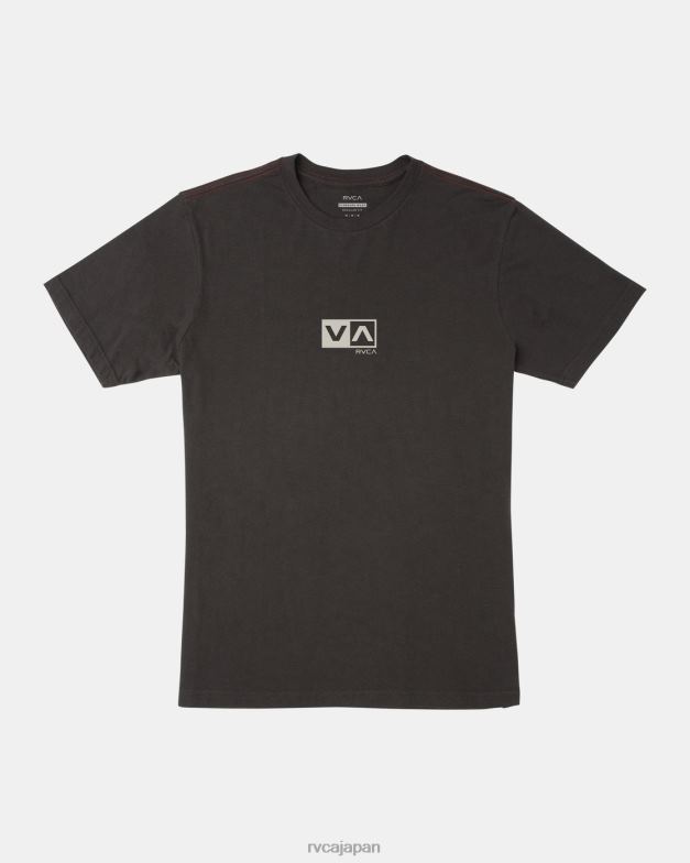 衣類 TP8J1026 海賊黒 RVCA 男性 ミニバランスボックスTシャツ