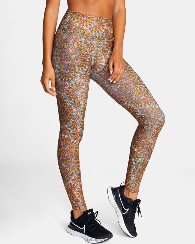 衣類 TP8J1029 ムシモールゴールド RVCA 女性 ケルシー ブルックス VA エッセンシャル レギンス