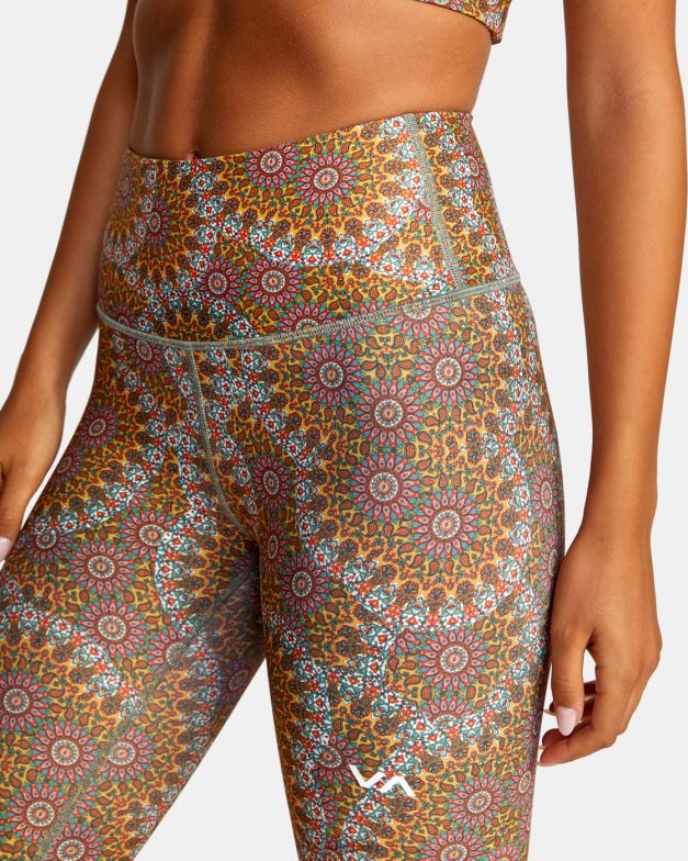 衣類 TP8J1029 ムシモールゴールド RVCA 女性 ケルシー ブルックス VA エッセンシャル レギンス