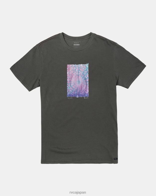 衣類 TP8J102 海賊黒 RVCA 男性 コリン・サシンガム サグウェブ Tシャツ