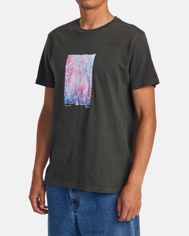 衣類 TP8J102 海賊黒 RVCA 男性 コリン・サシンガム サグウェブ Tシャツ