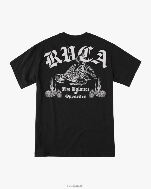 衣類 TP8J1030 黒 RVCA 男性 スコープTシャツ