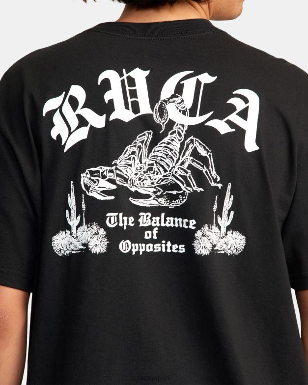 衣類 TP8J1030 黒 RVCA 男性 スコープTシャツ