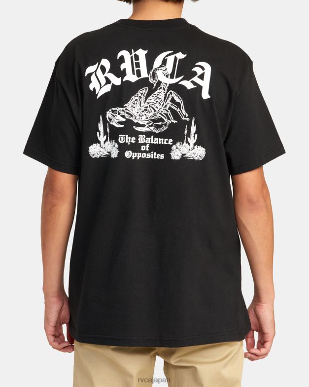 衣類 TP8J1030 黒 RVCA 男性 スコープTシャツ