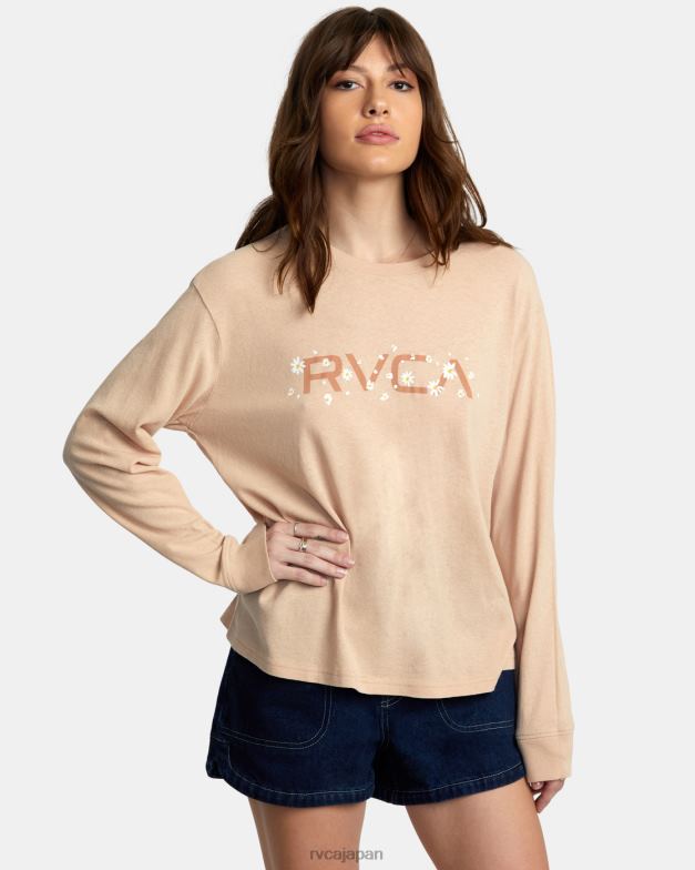 衣類 TP8J1034 ヌード RVCA 女性 ビッグデイジー長袖Tシャツ