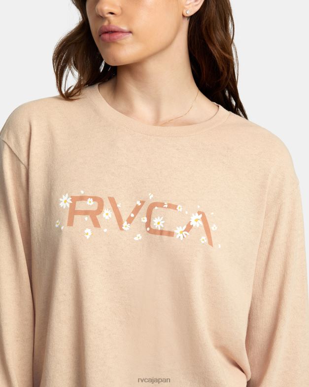 衣類 TP8J1034 ヌード RVCA 女性 ビッグデイジー長袖Tシャツ