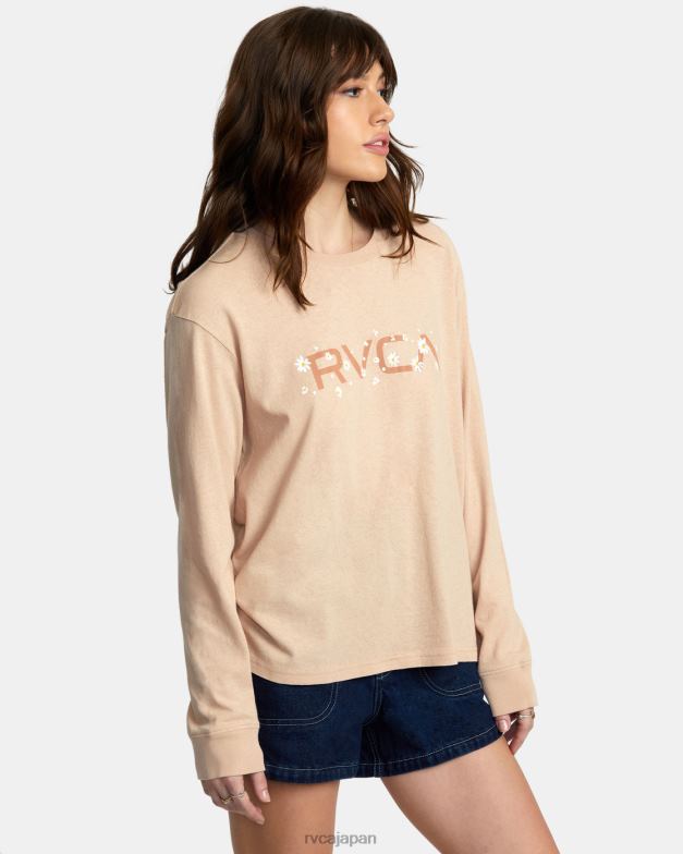 衣類 TP8J1034 ヌード RVCA 女性 ビッグデイジー長袖Tシャツ