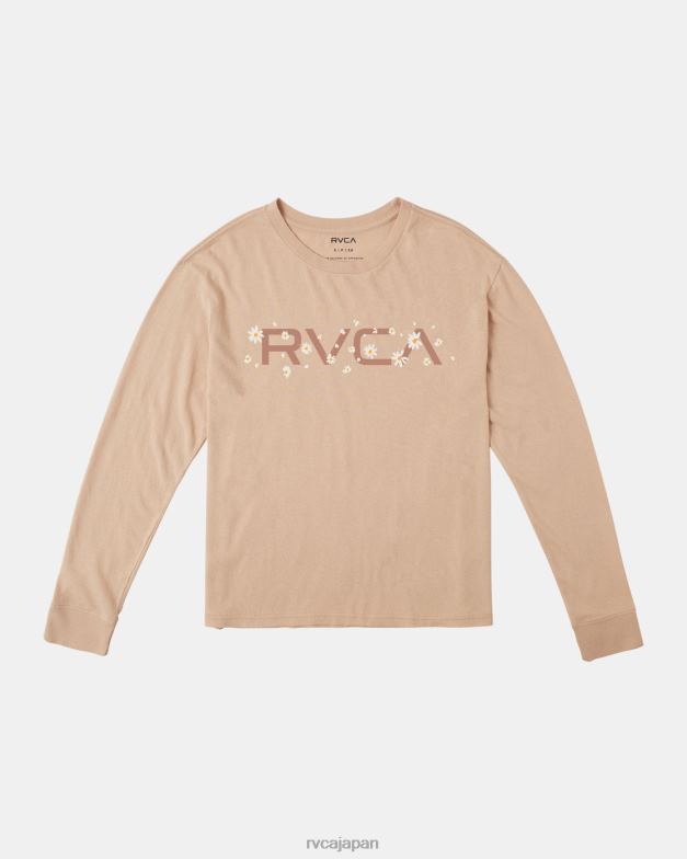 衣類 TP8J1034 ヌード RVCA 女性 ビッグデイジー長袖Tシャツ