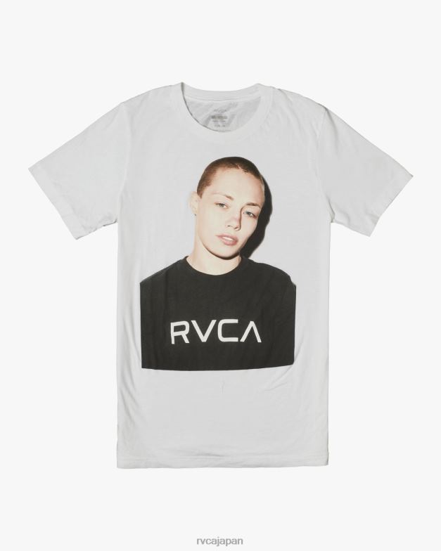 衣類 TP8J1046 白 RVCA 男性 VAスポーツ×ローズフォト半袖Tシャツ
