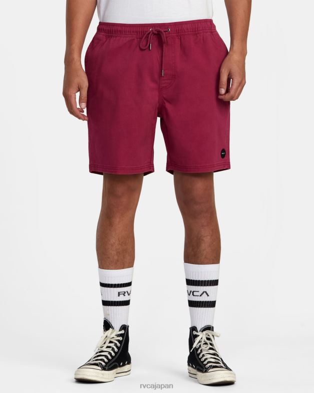 衣類 TP8J1056 サボテンローズ RVCA 男性 エスケープ弾性ウエストウォークショーツ 17