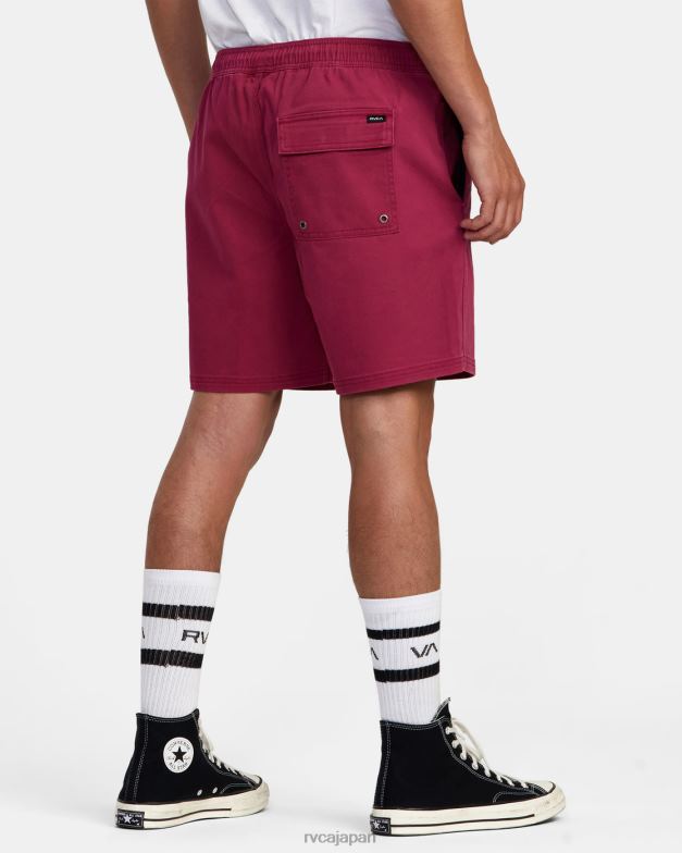 衣類 TP8J1056 サボテンローズ RVCA 男性 エスケープ弾性ウエストウォークショーツ 17