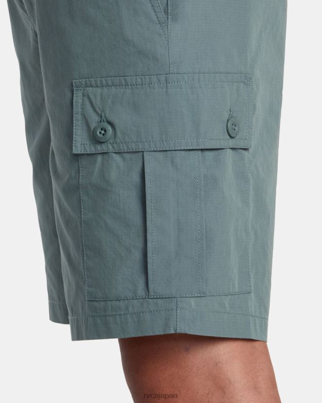 衣類 TP8J105 バルサムグリーン RVCA 男性 シビック ユーティリティ 18 エラスティック ショーツ