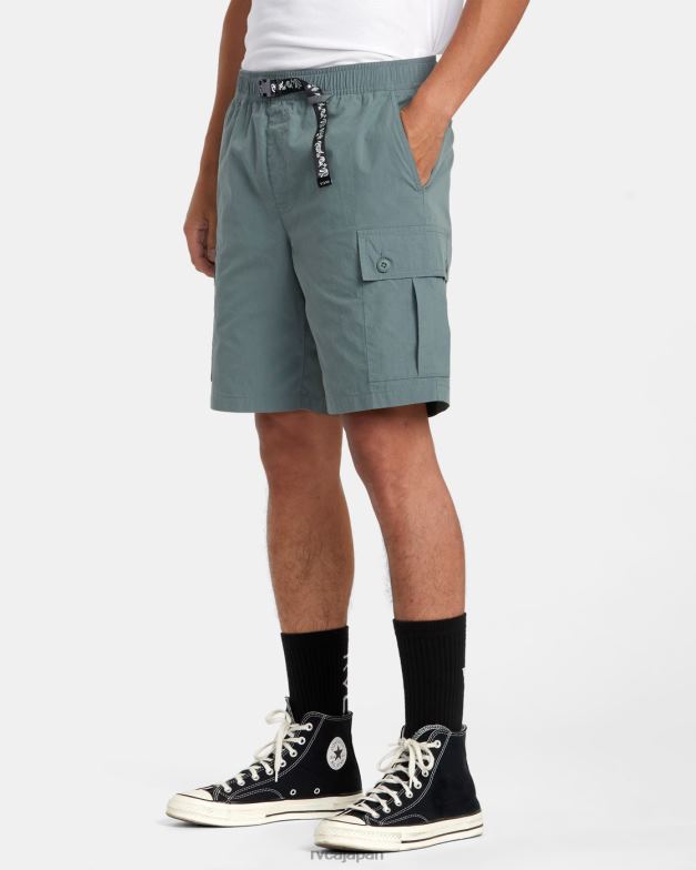 衣類 TP8J105 バルサムグリーン RVCA 男性 シビック ユーティリティ 18 エラスティック ショーツ