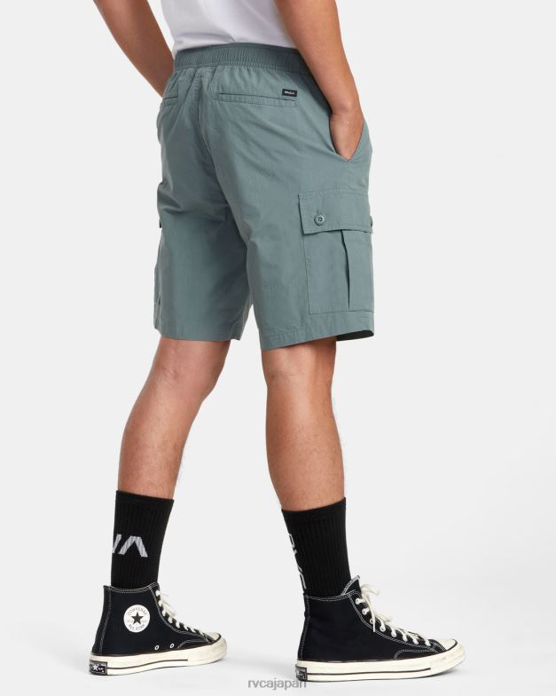 衣類 TP8J105 バルサムグリーン RVCA 男性 シビック ユーティリティ 18 エラスティック ショーツ
