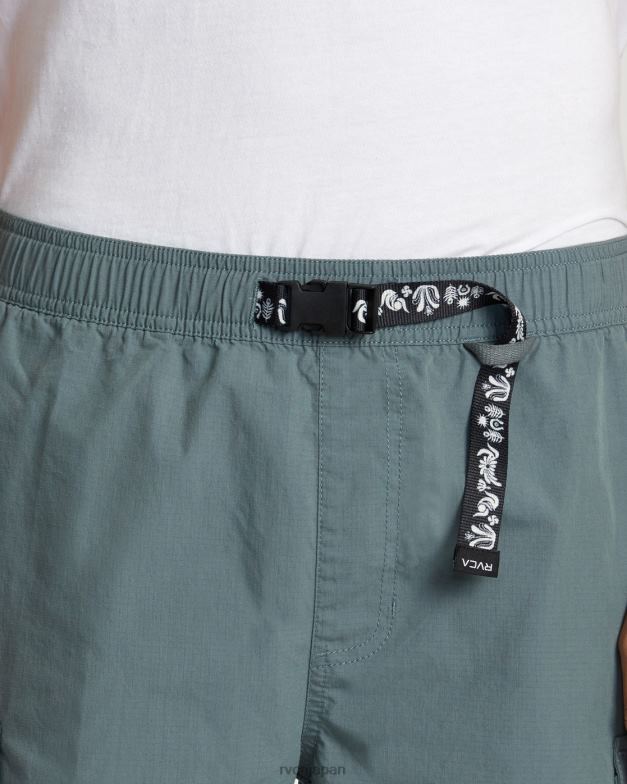 衣類 TP8J105 バルサムグリーン RVCA 男性 シビック ユーティリティ 18 エラスティック ショーツ