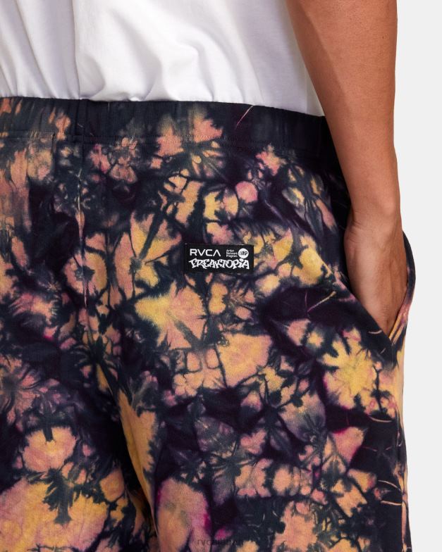 衣類 TP8J1071 タイダイ RVCA 男性 フリークトピア ラブユアマザー スウェットショーツ