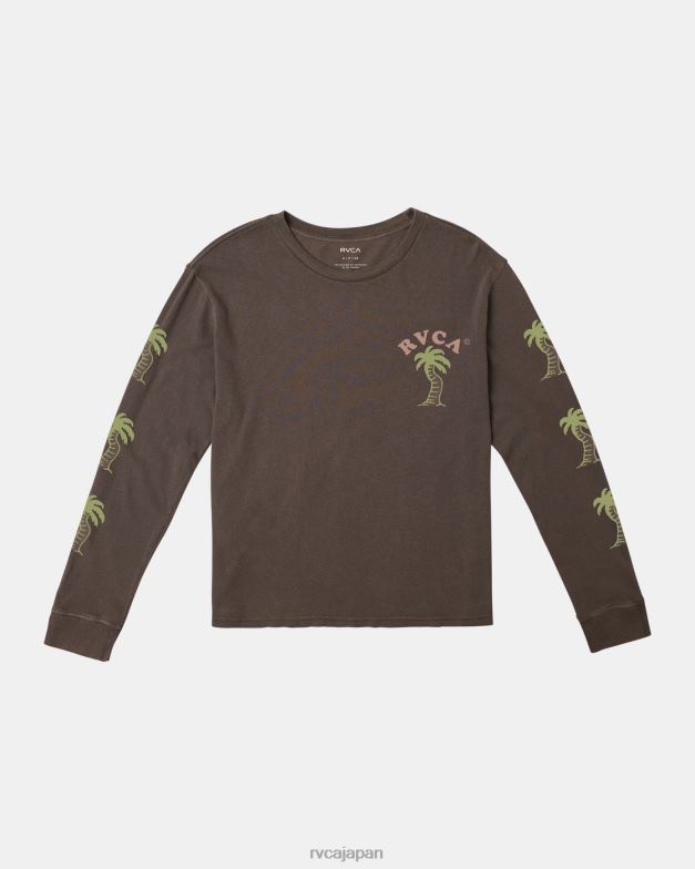 衣類 TP8J1075 ジャワ RVCA 女性 ヴァパーム長袖Tシャツ