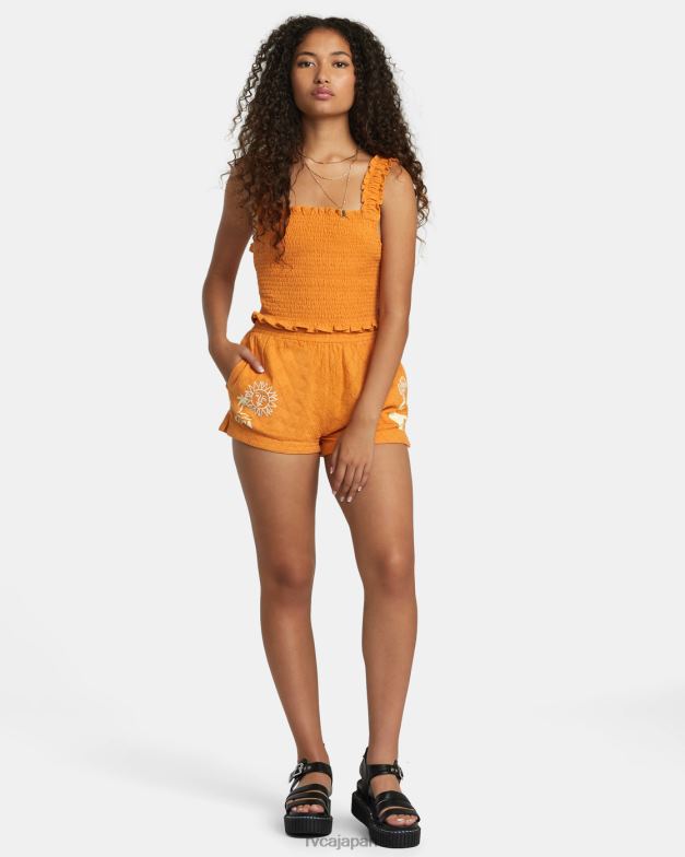 衣類 TP8J1088 タンジェリン RVCA 女性 テラスタンクトップ