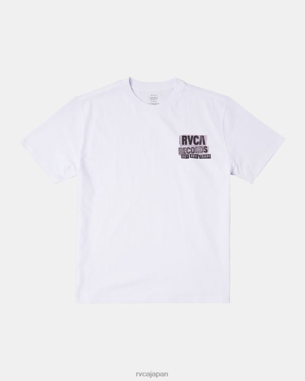 衣類 TP8J10 白 RVCA 男性 ビニールクラブTシャツ