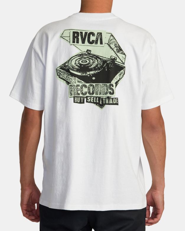 衣類 TP8J10 白 RVCA 男性 ビニールクラブTシャツ