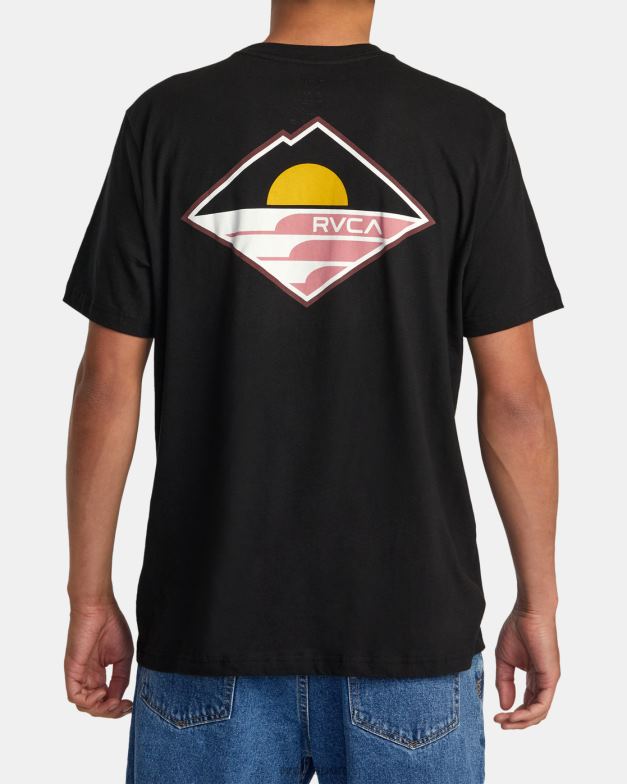 衣類 TP8J113 黒 RVCA 男性 サンスウェルTシャツ