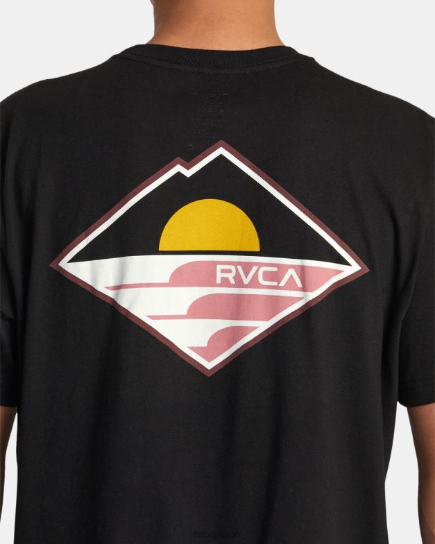 衣類 TP8J113 黒 RVCA 男性 サンスウェルTシャツ
