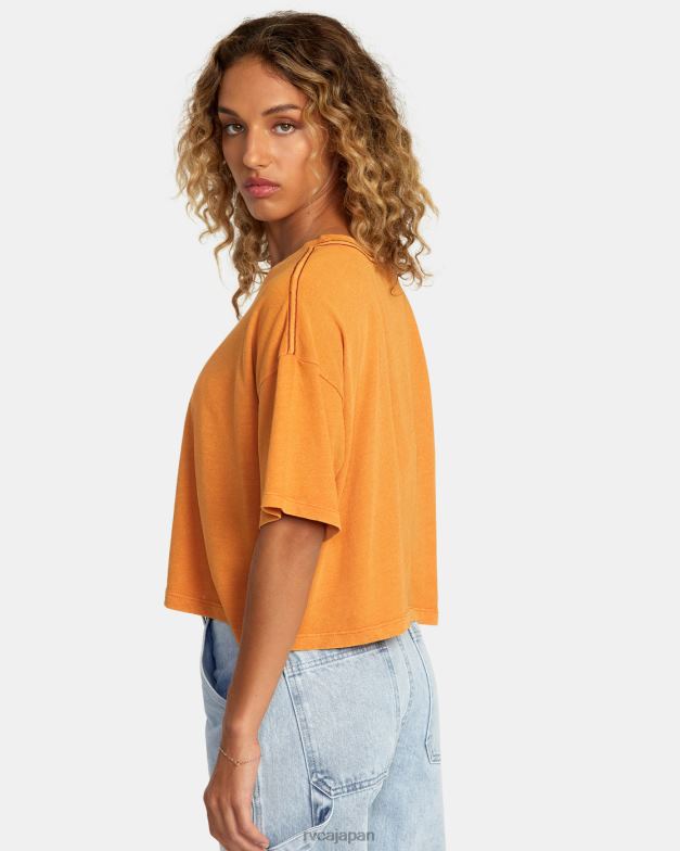 衣類 TP8J1173 タンジェリン RVCA 女性 日食Tシャツ