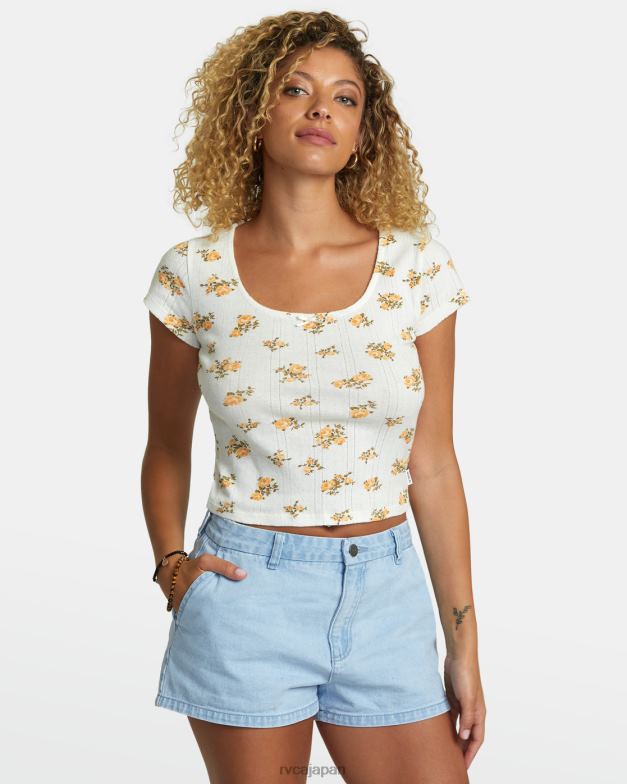 衣類 TP8J1186 白いささやき声 RVCA 女性 甘いティー