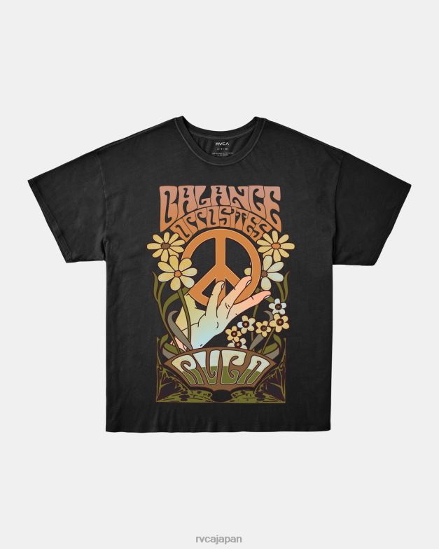 衣類 TP8J1192 黒 RVCA 女性 蜂起Tシャツ