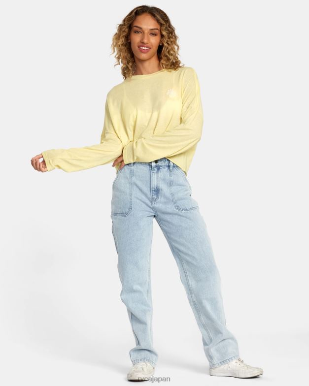 衣類 TP8J1194 ゴールデン RVCA 女性 ソル長袖Tシャツ