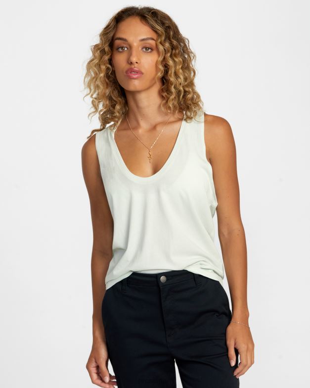 衣類 TP8J1197 空色 RVCA 女性 ミントタンクトップ