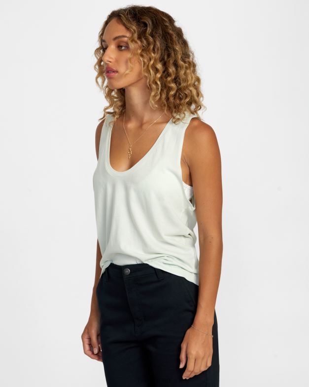 衣類 TP8J1197 空色 RVCA 女性 ミントタンクトップ