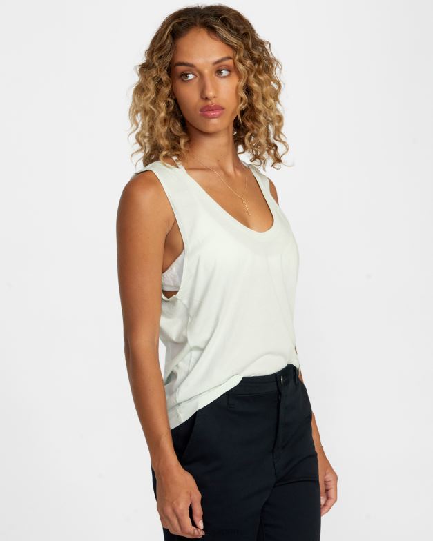 衣類 TP8J1197 空色 RVCA 女性 ミントタンクトップ