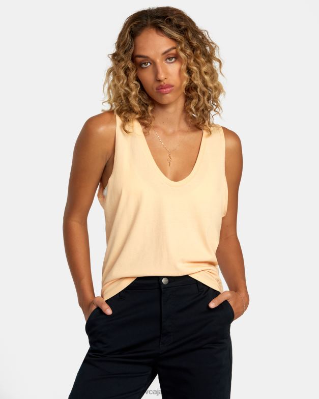 衣類 TP8J1236 メロン RVCA 女性 ミントタンクトップ