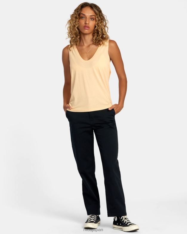 衣類 TP8J1236 メロン RVCA 女性 ミントタンクトップ