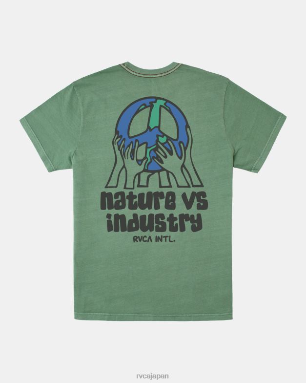 衣類 TP8J123 バーディット RVCA 男性 アースコープTシャツ