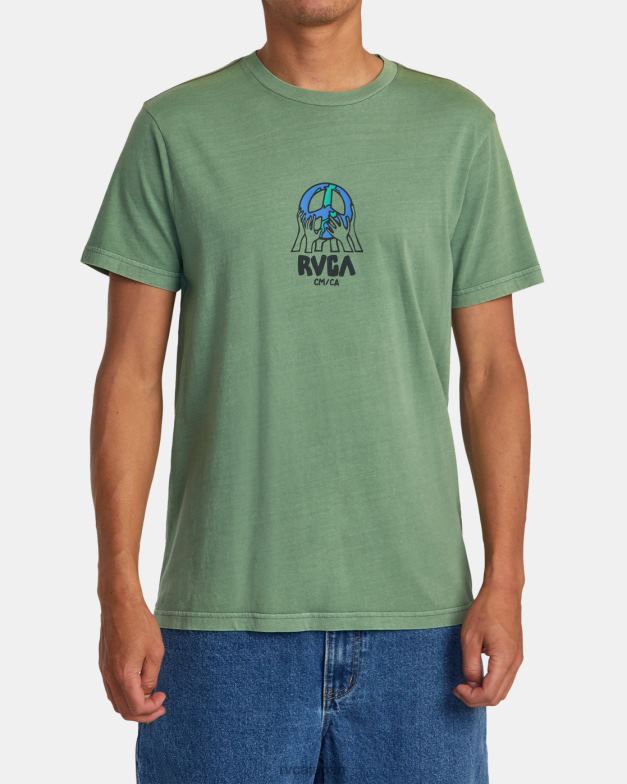 衣類 TP8J123 バーディット RVCA 男性 アースコープTシャツ