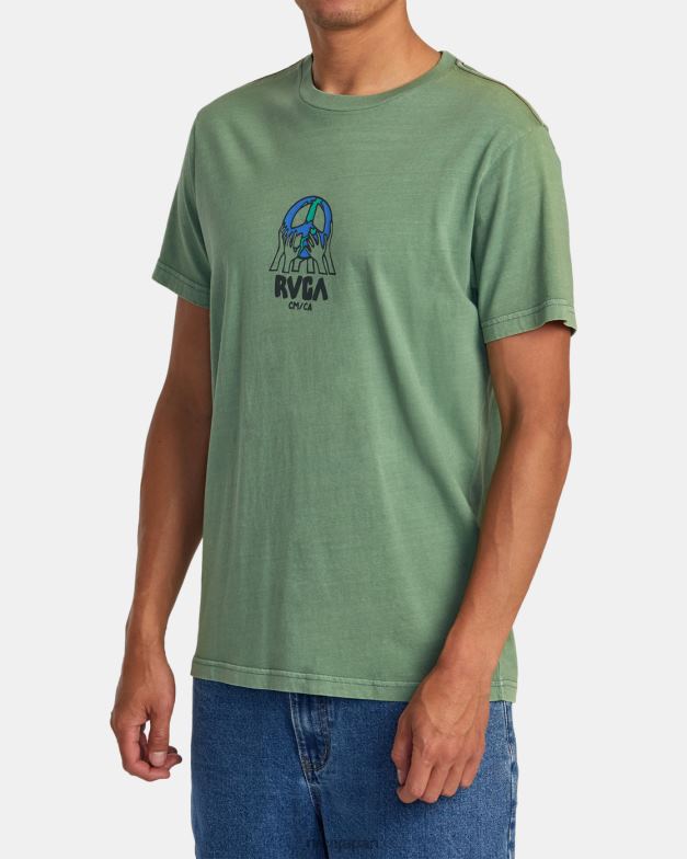 衣類 TP8J123 バーディット RVCA 男性 アースコープTシャツ