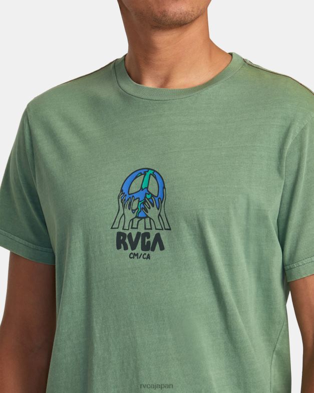 衣類 TP8J123 バーディット RVCA 男性 アースコープTシャツ