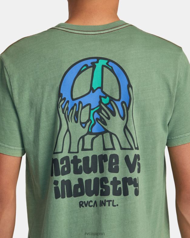 衣類 TP8J123 バーディット RVCA 男性 アースコープTシャツ
