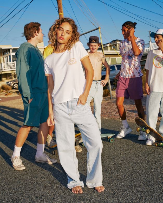 衣類 TP8J1250 ヴィンテージホワイト RVCA 女性 ローズマチャドエンシニータスTシャツ